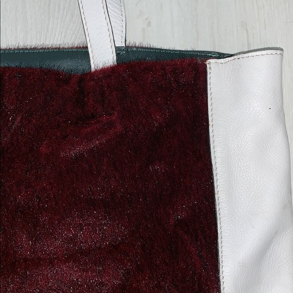 leather/faux fur tote - Picture 2 of 2